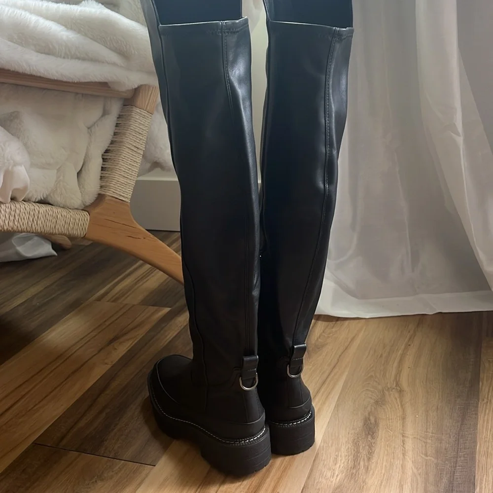 Sam Edelman Lerue‎ Vegan Leather Over The Knee Boot Women’s 7.5 NWOT